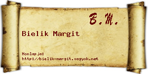 Bielik Margit névjegykártya